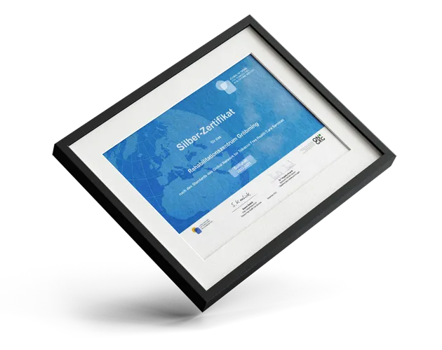 Silber-Tabakfrei-Zertifikat Reha-Zentrum Gröbming